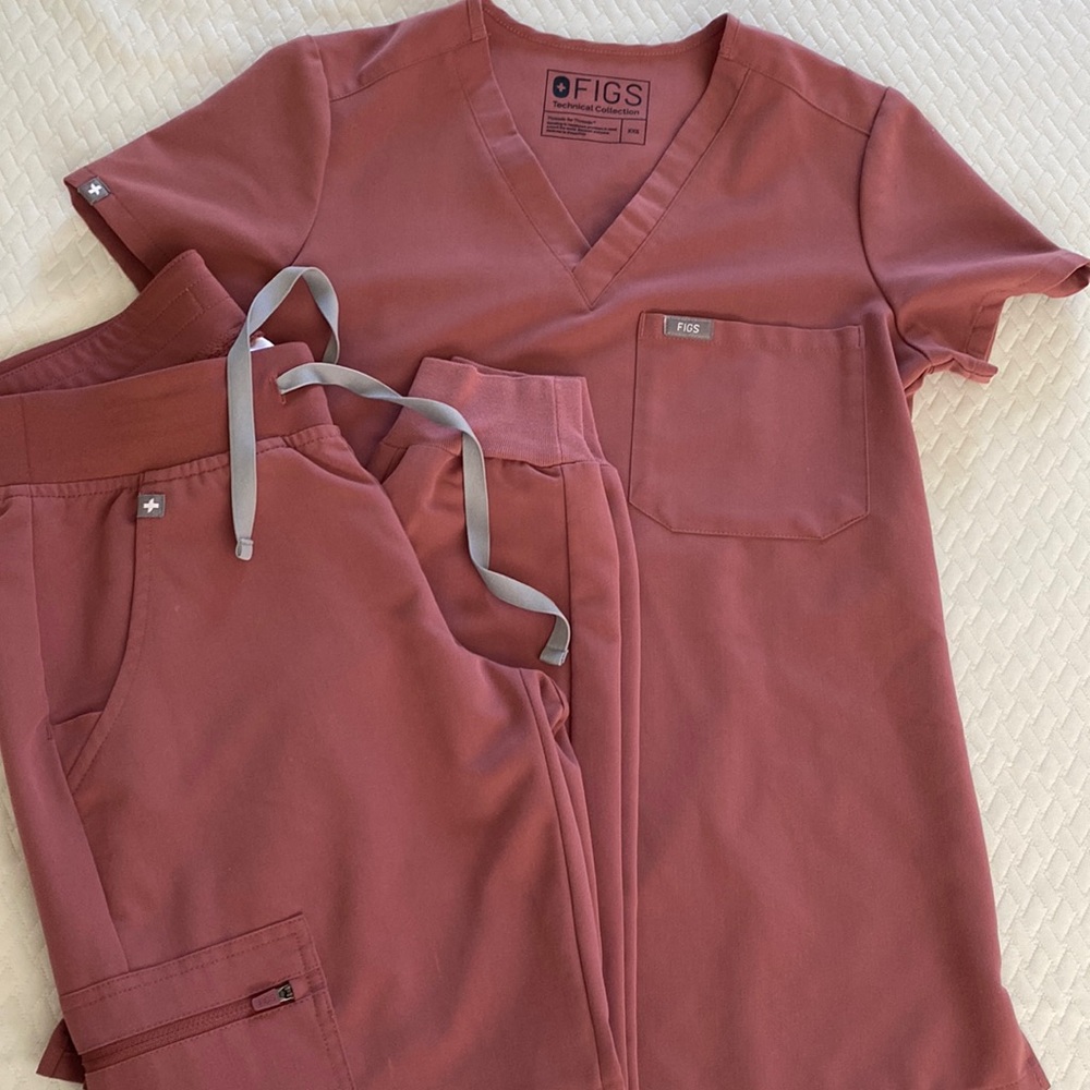 Figs MAUVE scrub set XXS/XSP